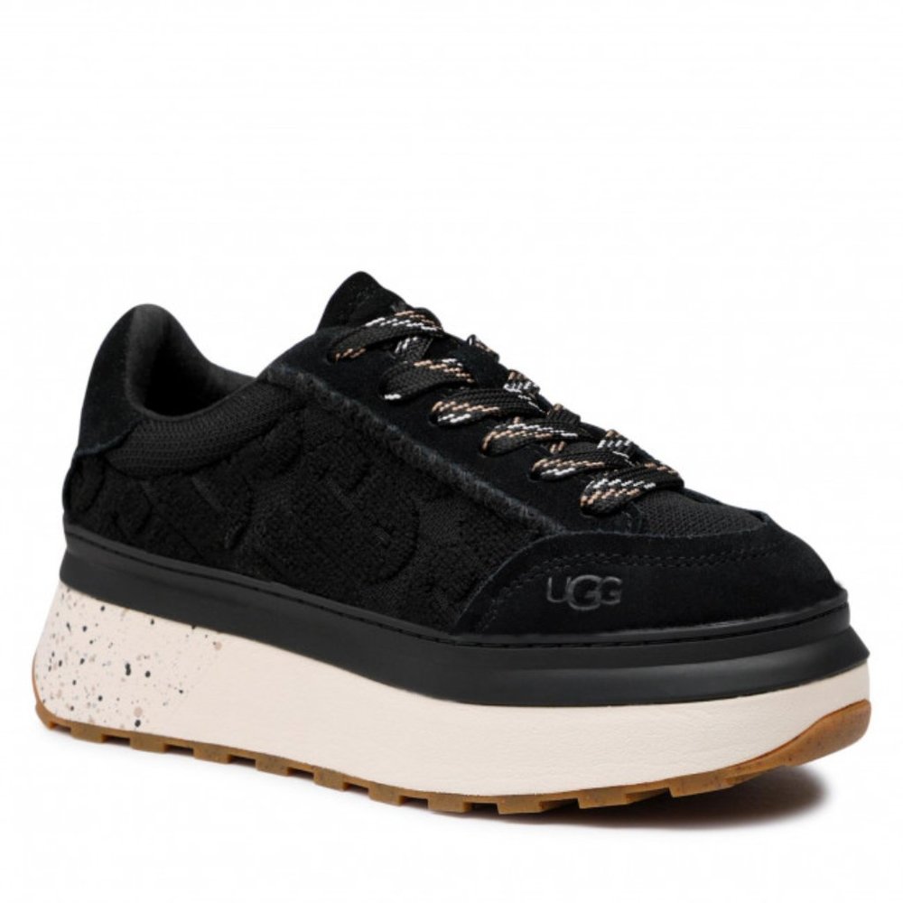 UGG 1120720 Marin Lace Logo Sneaker Shoes Black